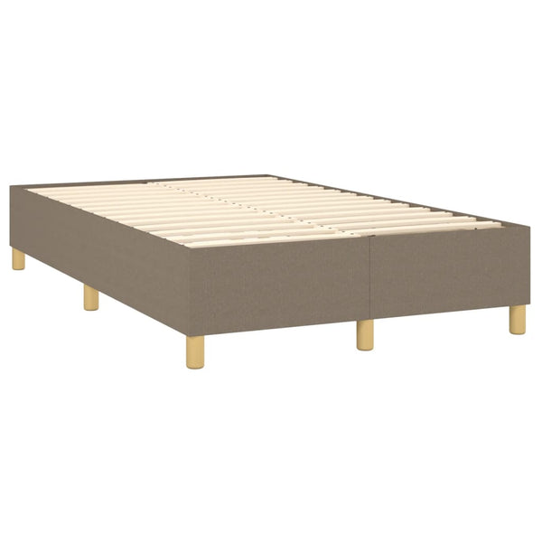 vidaXL Box Spring Bed with Mattress Taupe 120x200 cm Fabric