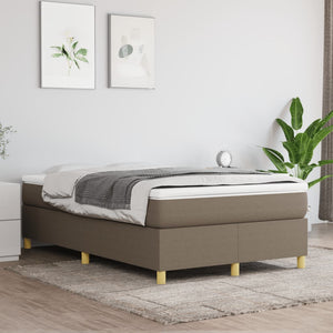vidaXL Box Spring Bed with Mattress Taupe 120x200 cm Fabric