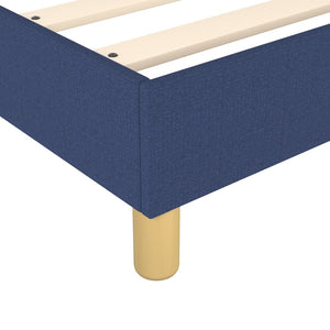 vidaXL Box Spring Bed with Mattress Blue 120x200 cm Fabric