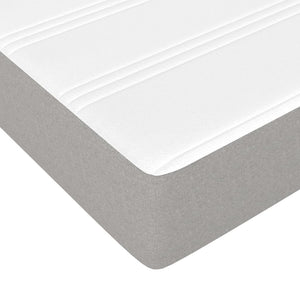 vidaXL Box Spring Bed with Mattress Light Gray 140x200 cm Fabric