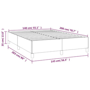 vidaXL Box Spring Bed with Mattress Light Gray 140x200 cm Fabric