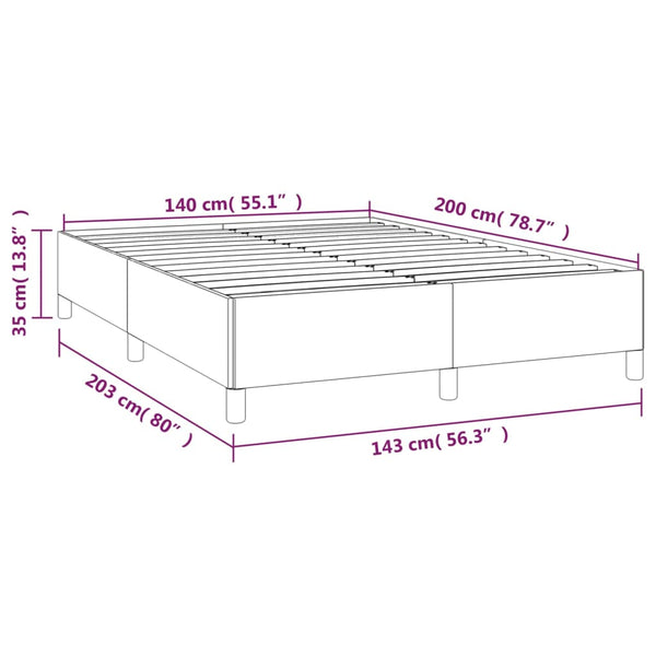 vidaXL Box Spring Bed with Mattress Black 140x200 cm Fabric