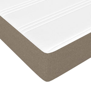 vidaXL Box Spring Bed with Mattress Taupe 140x200 cm Fabric