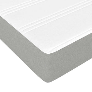 vidaXL Box Spring Bed with Mattress Light Grey 160x200 cm Fabric
