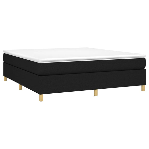 vidaXL Box Spring Bed with Mattress Black 160x200 cm Fabric