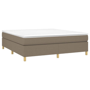 vidaXL Box Spring Bed with Mattress Taupe 160x200 cm Fabric