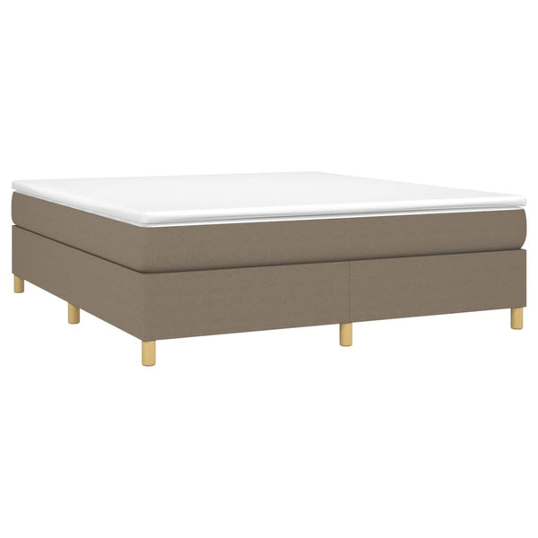 vidaXL Box Spring Bed with Mattress Taupe 160x200 cm Fabric