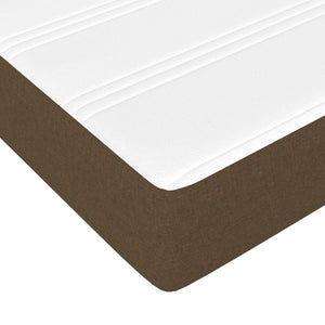 vidaXL Box Spring Bed with Mattress Dark Brown 180x200 cm Fabric