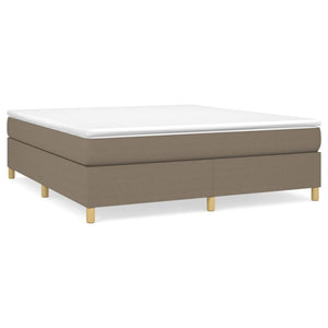 vidaXL Box Spring Bed with Mattress Taupe 180x200 cm Fabric