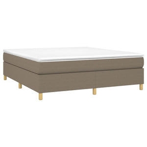 vidaXL Box Spring Bed with Mattress Taupe 180x200 cm Fabric