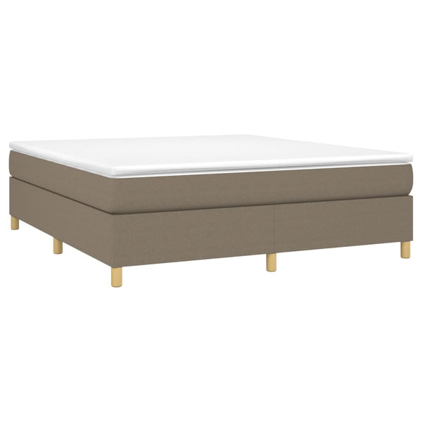vidaXL Box Spring Bed with Mattress Taupe 180x200 cm Fabric