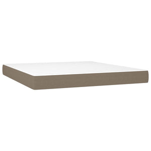 vidaXL Box Spring Bed with Mattress Taupe 180x200 cm Fabric