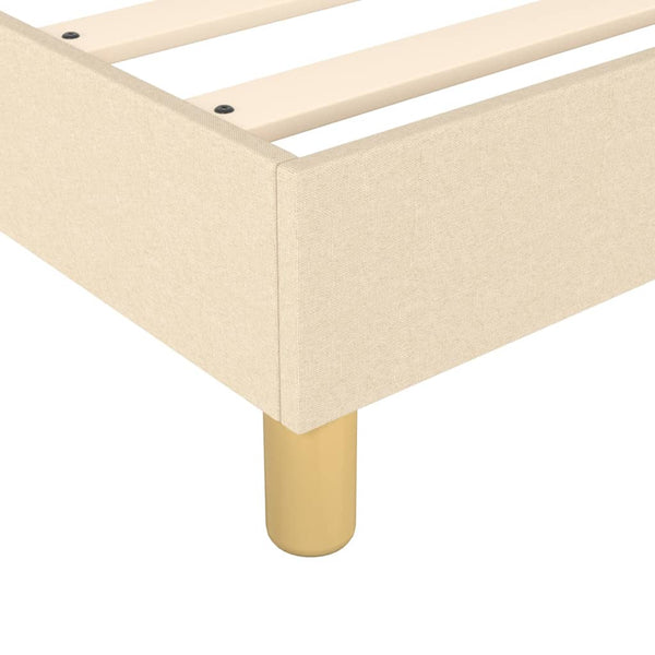 vidaXL Divan Bed with Mattress Cream 180x200 cm Fabric