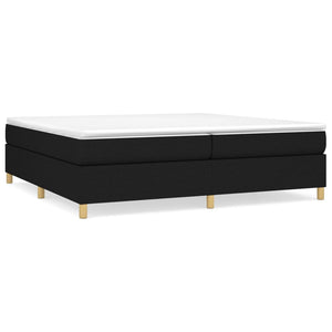 vidaXL Box Spring Bed with Mattress Black 200x200 cm Fabric