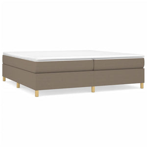 vidaXL Box Spring Bed with Mattress Taupe 200x200 cm Fabric