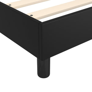 vidaXL Box Spring Bed with Mattress Black 80x200 cm Faux Leather