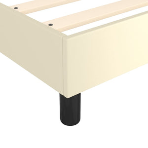 vidaXL Box Spring Bed with Mattress Cream 90x190 cm Faux Leather