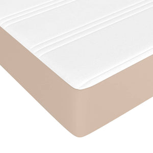 vidaXL Box Spring Bed Mattress Cappuccino Brown 100x200cm Artificial Leather