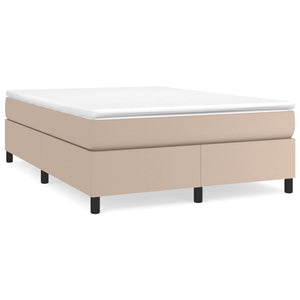 vidaXL Box Spring Bed Mattress Cappuccino Brown 160x200 cm Faux Leather