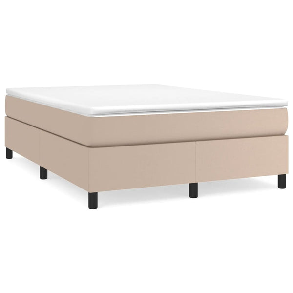 vidaXL Box Spring Bed Mattress Cappuccino Brown 160x200 cm Faux Leather