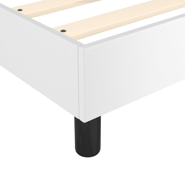 vidaXL Box Spring Bed with Mattress White 180x200 cm Faux Leather