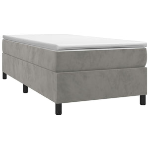 vidaXL Box Spring Bed with Mattress Light Gray 80x200 cm Velvet