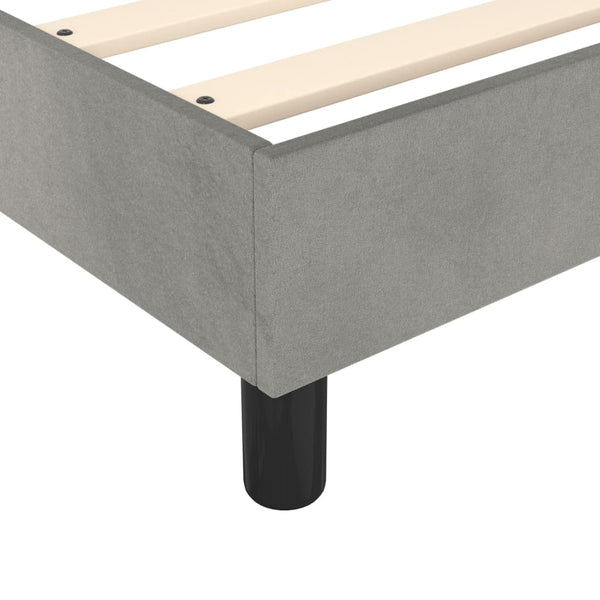 vidaXL Box Spring Bed with Mattress Light Gray 80x200 cm Velvet