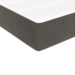vidaXL Box Spring Bed with Mattress Dark Grey 80x200 cm Velvet