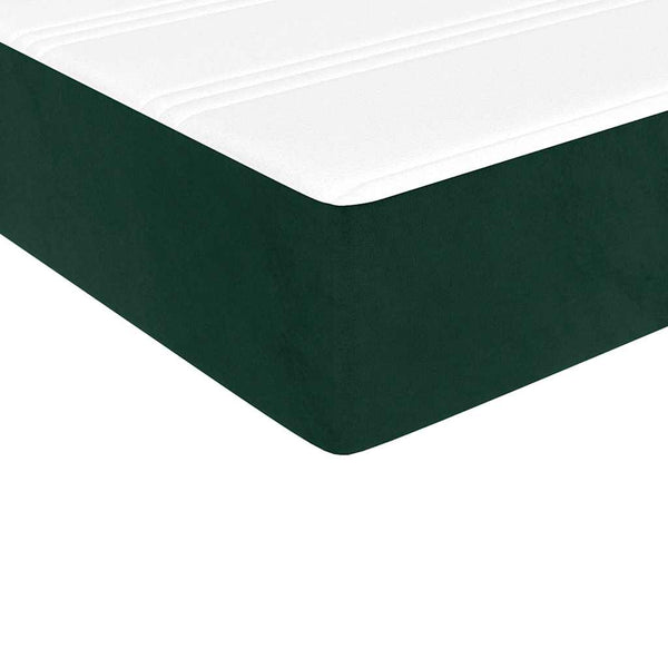 vidaXL Box Spring Bed with Mattress Dark Green 80x200 cm Velvet