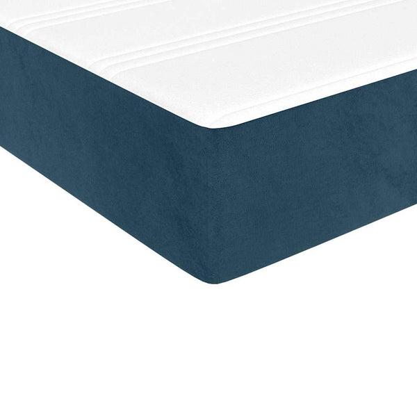 vidaXL Box Spring Bed with Mattress Dark Blue 90x190 cm Velvet