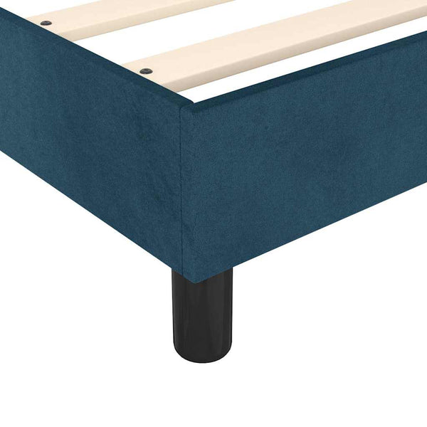 vidaXL Box Spring Bed with Mattress Dark Blue 90x200 cm Velvet