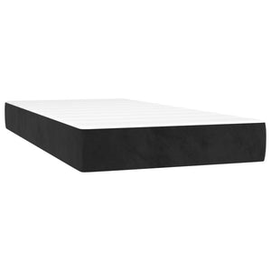 vidaXL Box Spring Bed with Mattress Black 100x200 cm Velvet