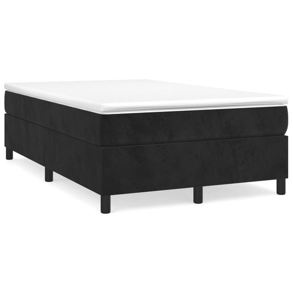 vidaXL Box Spring Bed with Mattress Black 120x200 cm Velvet