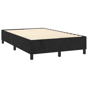 vidaXL Box Spring Bed with Mattress Black 120x200 cm Velvet