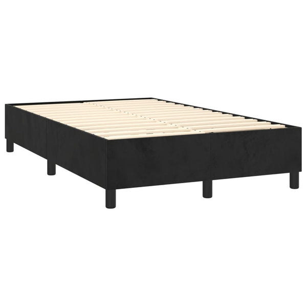 vidaXL Box Spring Bed with Mattress Black 120x200 cm Velvet