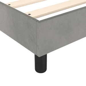 vidaXL Box Spring Bed with Mattress Light Gray 140x190 cm Velvet