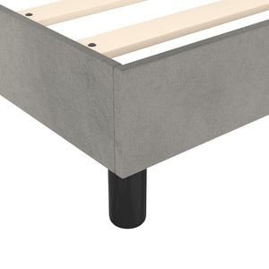 vidaXL Box Spring Bed with Mattress Light Gray 140x200 cm Velvet