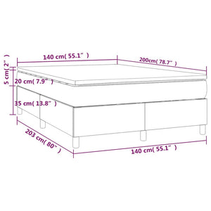 vidaXL Box Spring Bed with Mattress Dark Green 140x200 cm Velvet