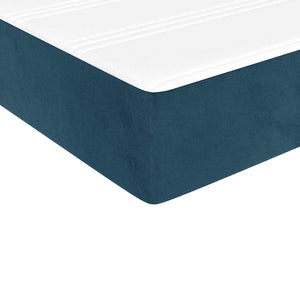 vidaXL Box Spring Bed with Mattress Dark Blue 140x200 cm Velvet