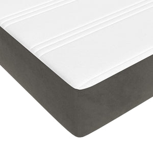 vidaXL Box Spring Bed with Mattress Dark Grey 160x200 cm Velvet
