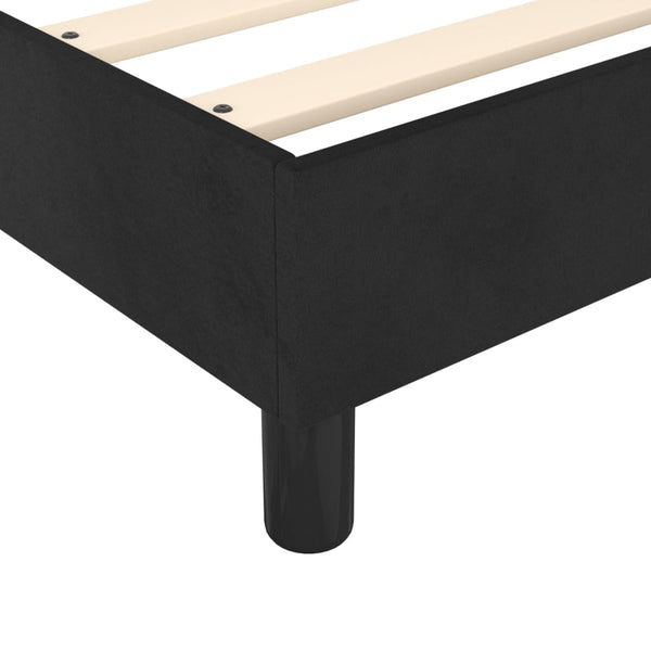 vidaXL Box Spring Bed with Mattress Black 160x200 cm Velvet
