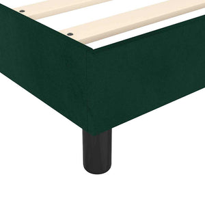 vidaXL Box Spring Bed with Mattress Dark Green 160x200 cm Velvet