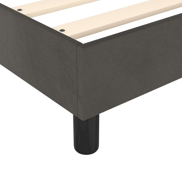 vidaXL Box Spring Bed with Mattress Dark Grey 180x200 cm Velvet