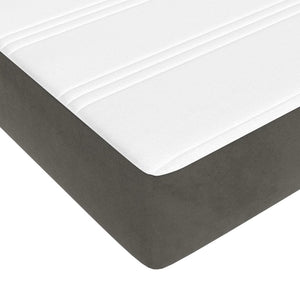 vidaXL Box Spring Bed with Mattress Dark Grey 180x200 cm Velvet