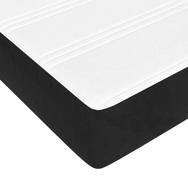 vidaXL Box Spring Bed with Mattress Black 180x200 cm Velvet