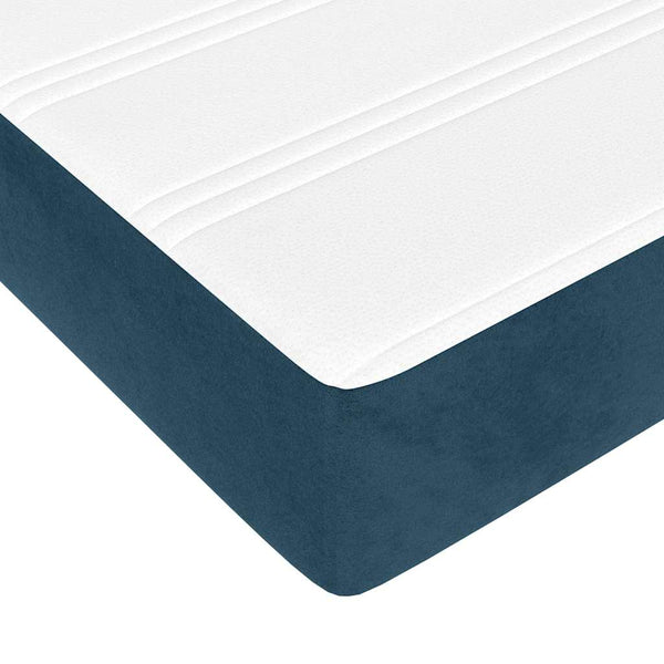 vidaXL Box Spring Bed with Mattress Dark Blue 180x200 cm Velvet