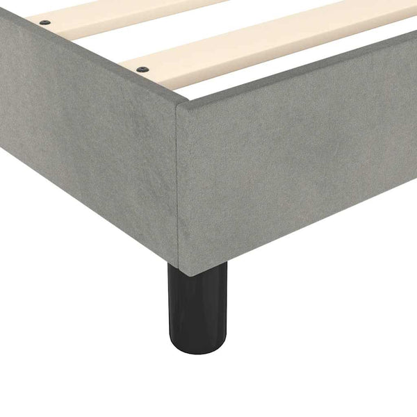 vidaXL Box Spring Bed with Mattress Light Gray 200x200 cm Velvet