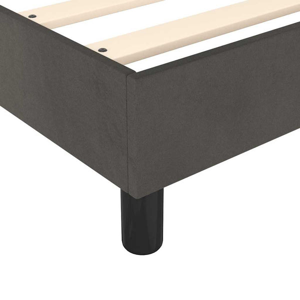 vidaXL Box Spring Bed with Mattress Dark Grey 200x200 cm Velvet