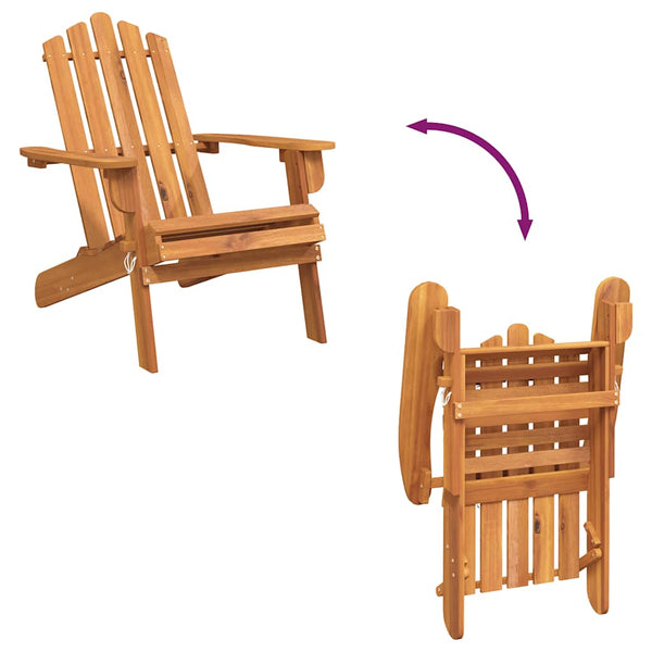 vidaXL Adirondack Garden Chairs 2 pcs. Solid Acacia Wood