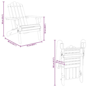 vidaXL Adirondack Garden Chairs 2 pcs. Solid Acacia Wood
